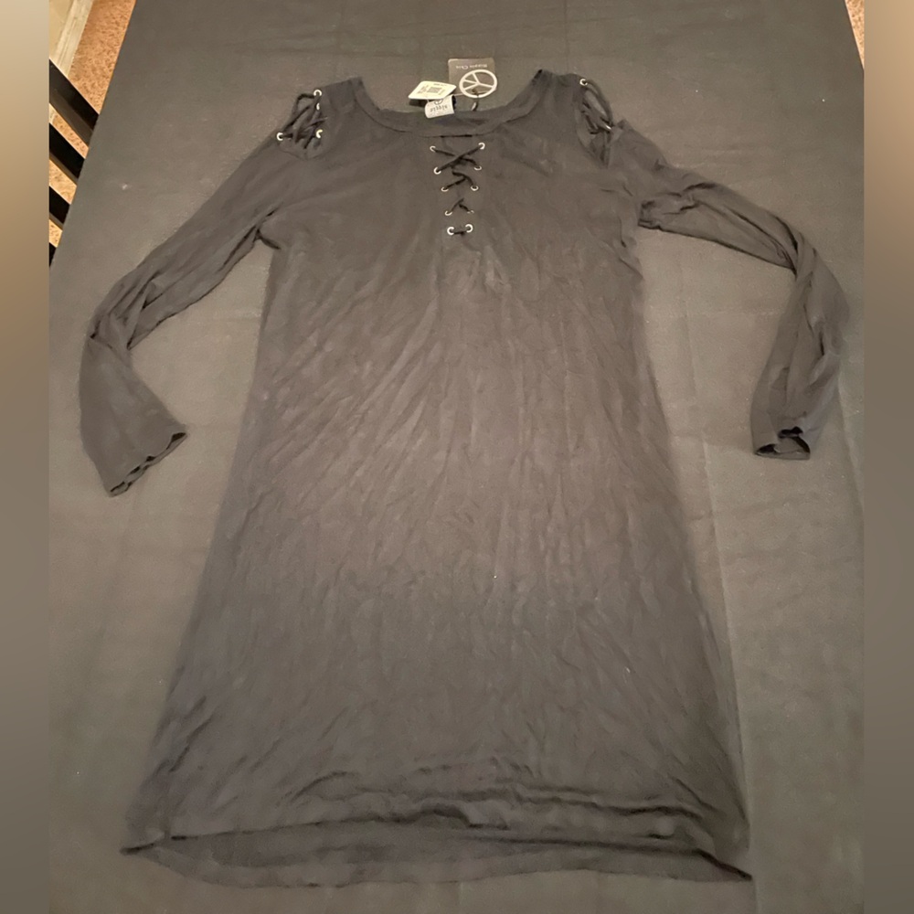 Hippie Chic Lattice Shoulder Dress NWT